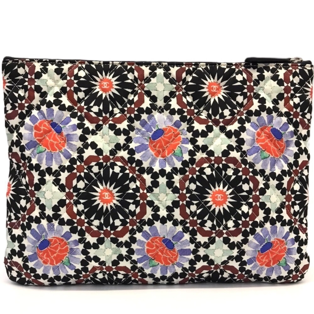 Chanel 2014 Limited Edition Quilted Clutch Bag with Kaleidoscope Print